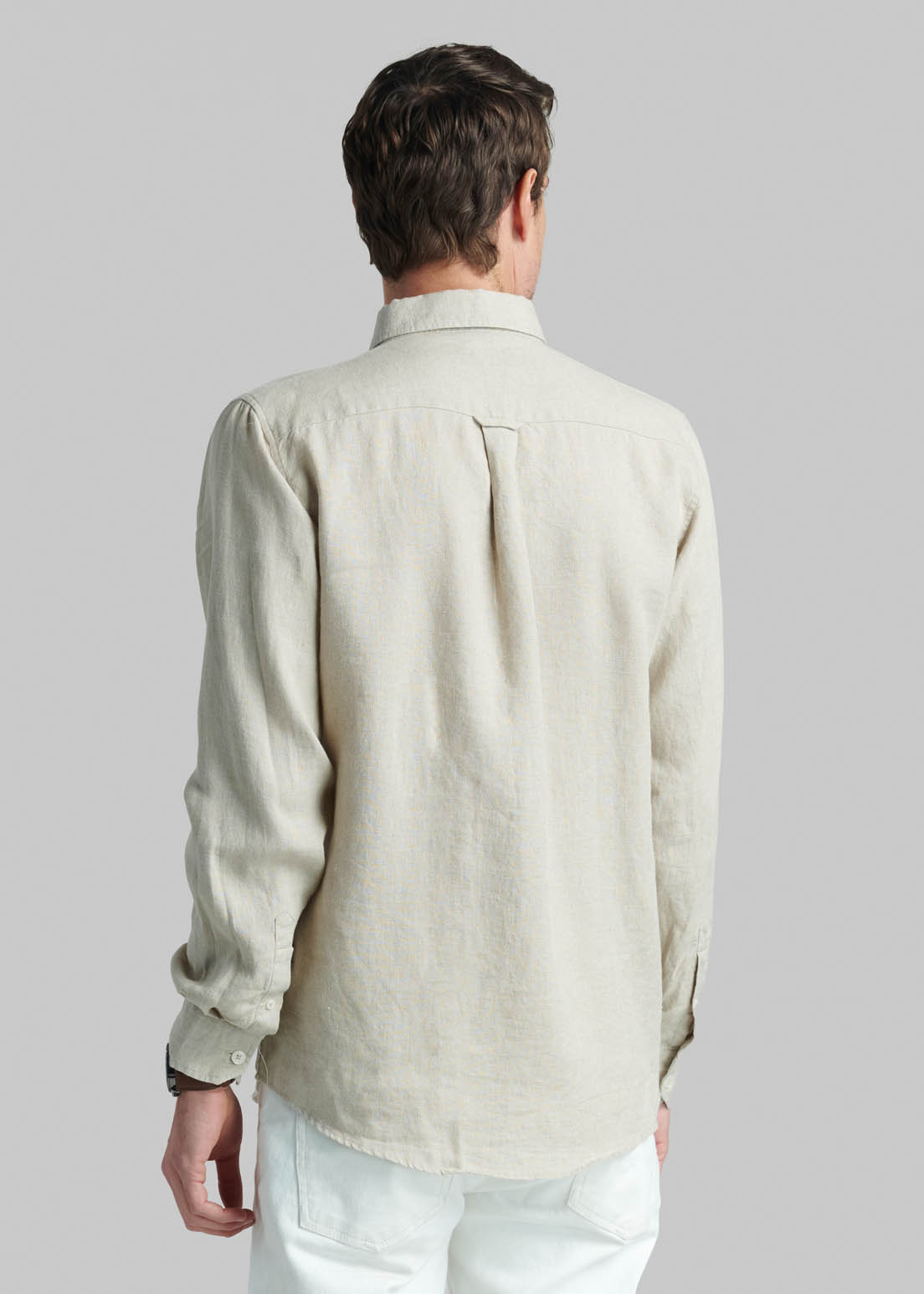 CAMISA LINO GREEN BAY BEIGE - 4