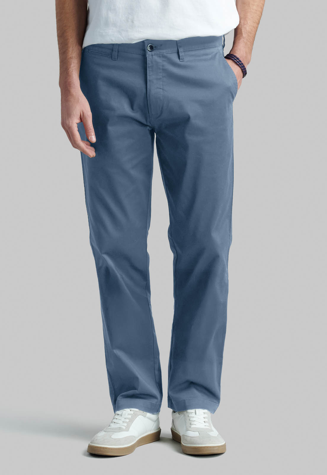 PANTALON BUSINESS TWILL WITHOUT PLEATS L/33 METAL - 1