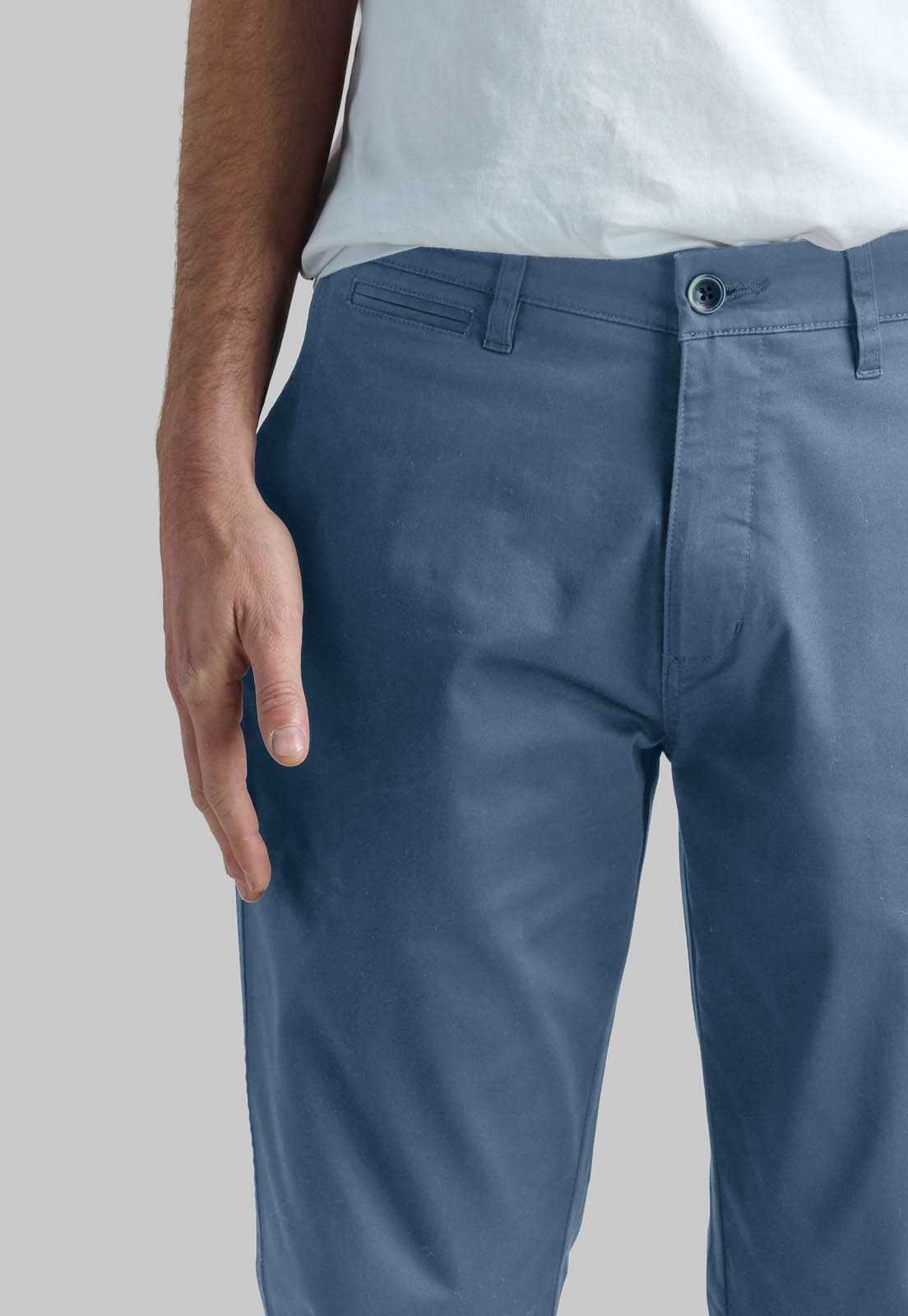 PANTALON BUSINESS TWILL WITHOUT PLEATS L/33 METAL - 3