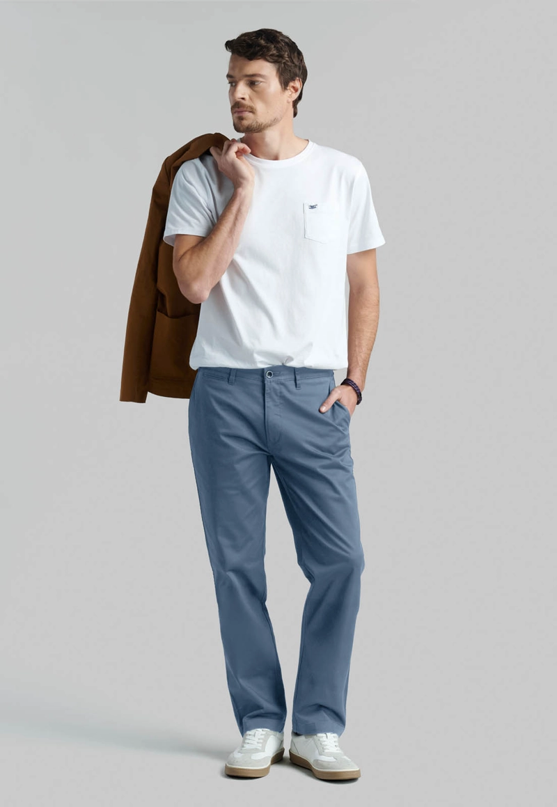 PANTALON BUSINESS TWILL WITHOUT PLEATS L/33 METAL - 5