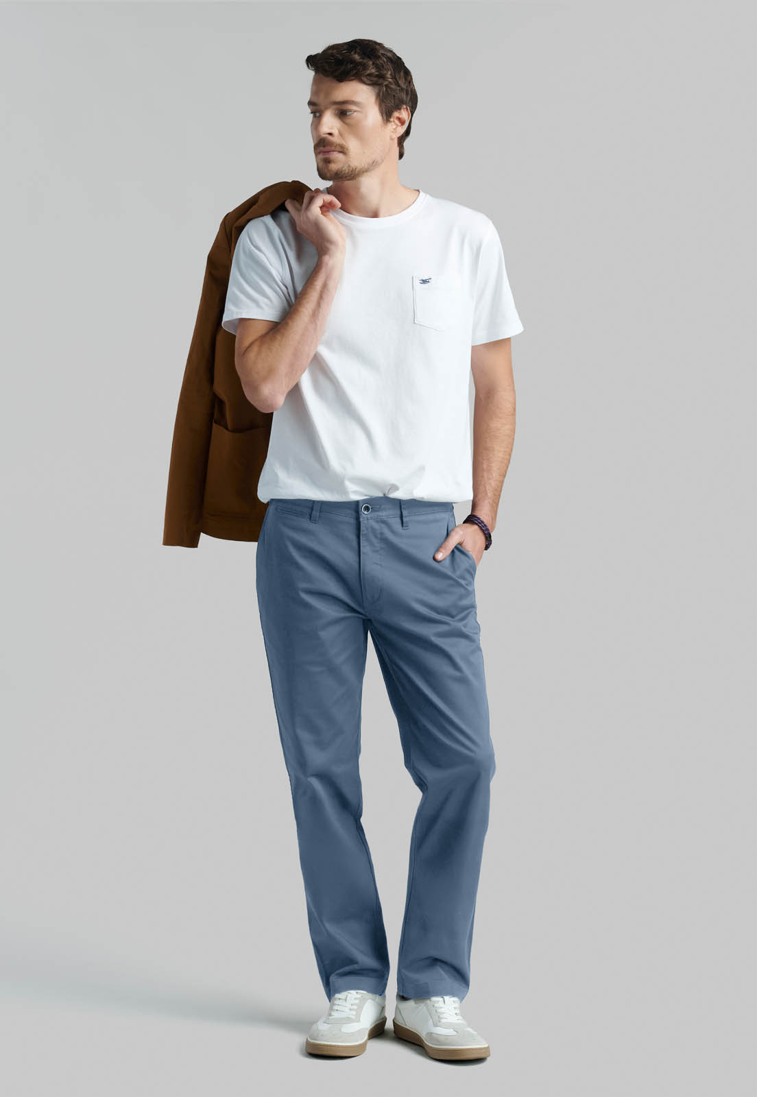 PANTALON BUSINESS TWILL WITHOUT PLEATS L/33 METAL - 5