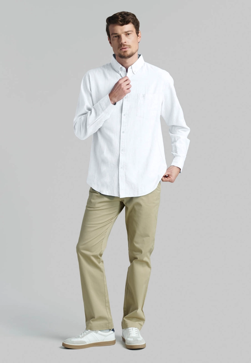 CAMISA SPORT LINO LOWELL WHITE - 2