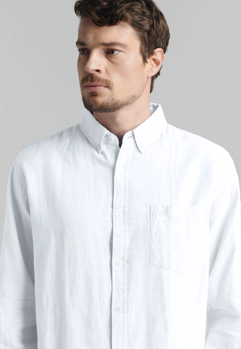 CAMISA SPORT LINO LOWELL WHITE - 3