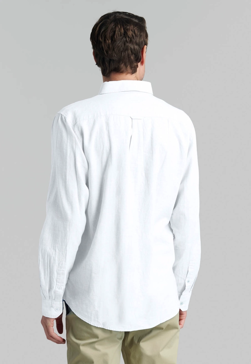 CAMISA SPORT LINO LOWELL WHITE - 4