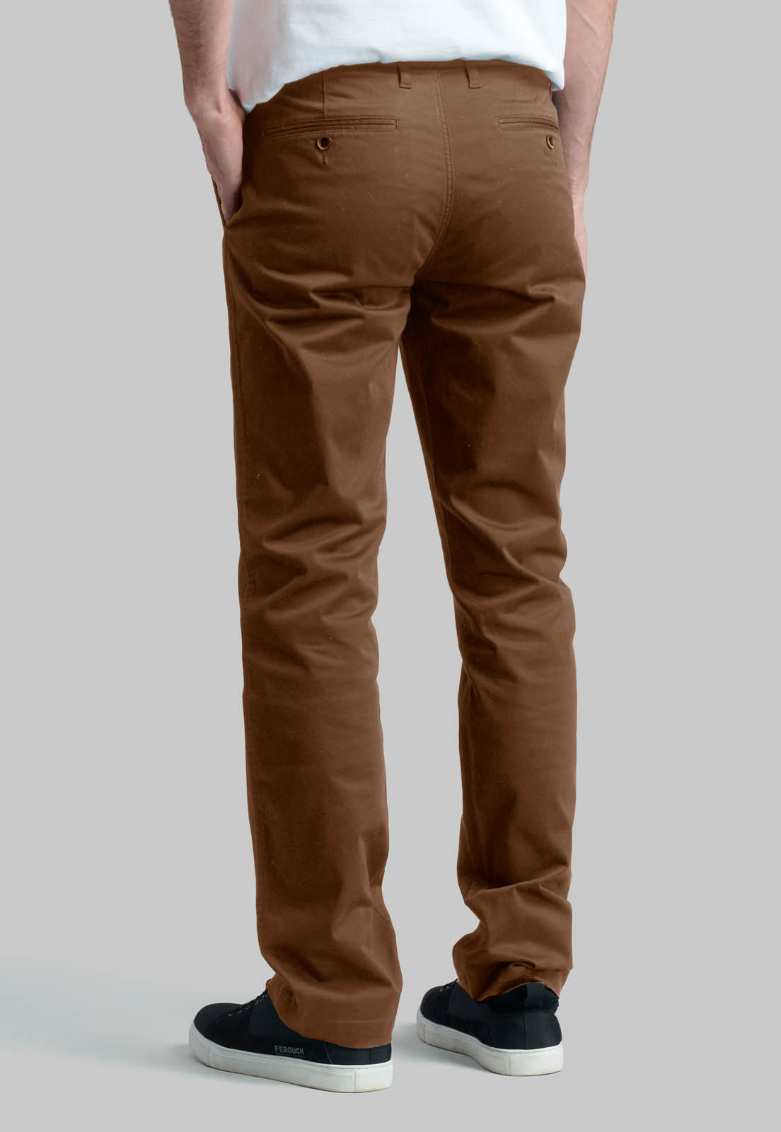 PANTALON BUSINESS TWILL WITHOUT PLEATS CAMEL - 4