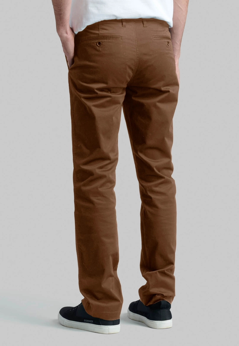 PANTALON BUSINESS TWILL WITHOUT PLEATS CAMEL - 4