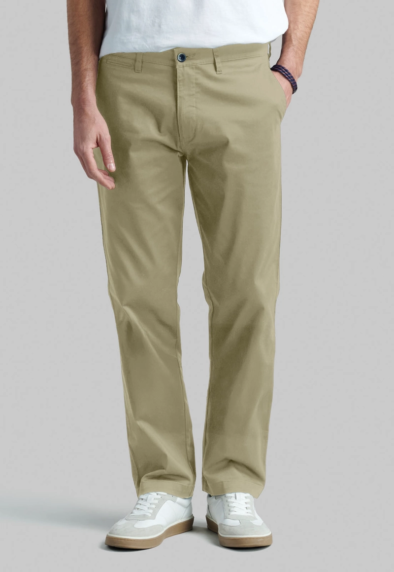 PANTALON BUSINESS TWILL WITHOUT PLEATS KHAKI - 1