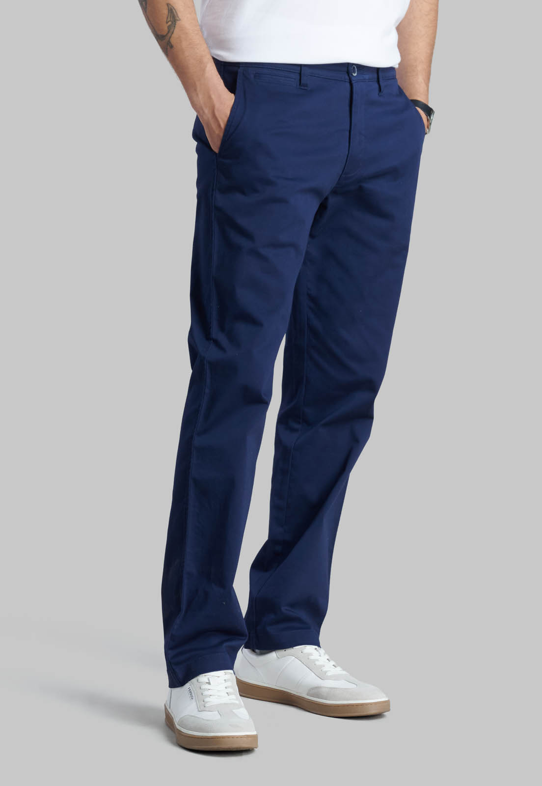 PANTALON BUSINESS TWILL WITHOUT PLEATS L/31 DK.BLUE - 1
