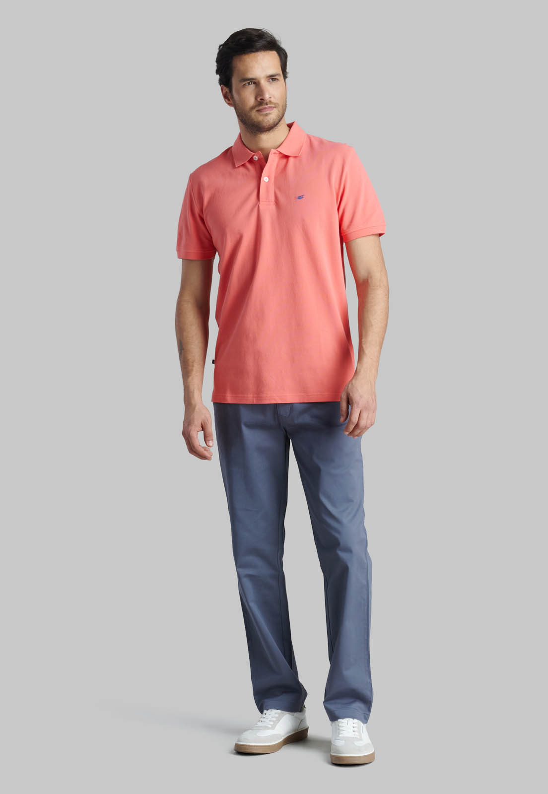 POLERA PIQUE BASICA LT CORAL - 2