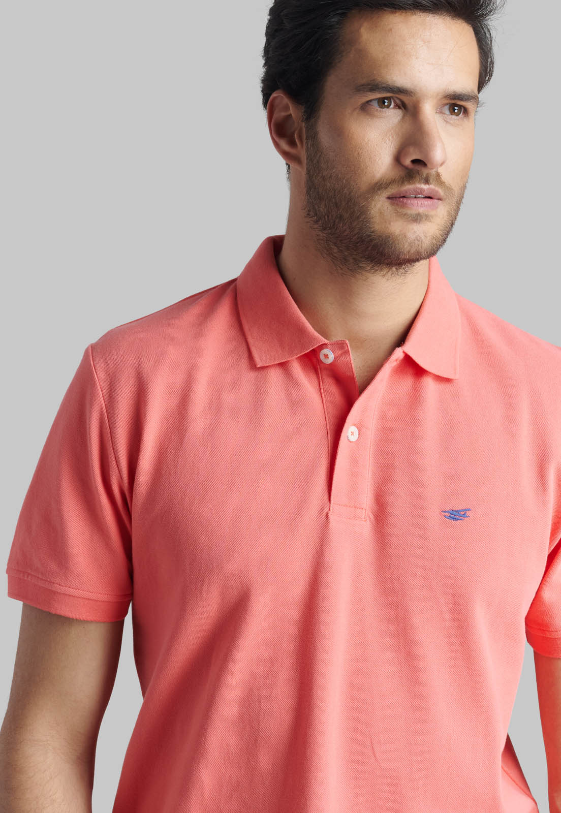 POLERA PIQUE BASICA LT CORAL - 3