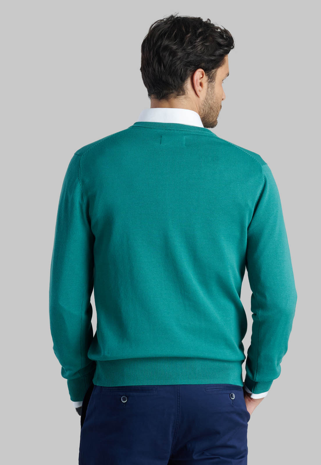 SWEATER V NECK SOLIDO GREEN - 4