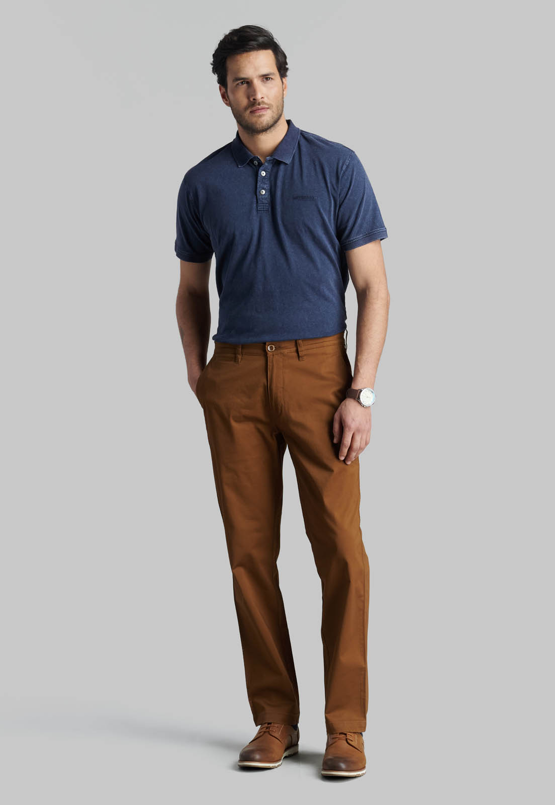PANTALON BUSINESS TWILL WITHOUT PLEATS L31 CAMEL - 2