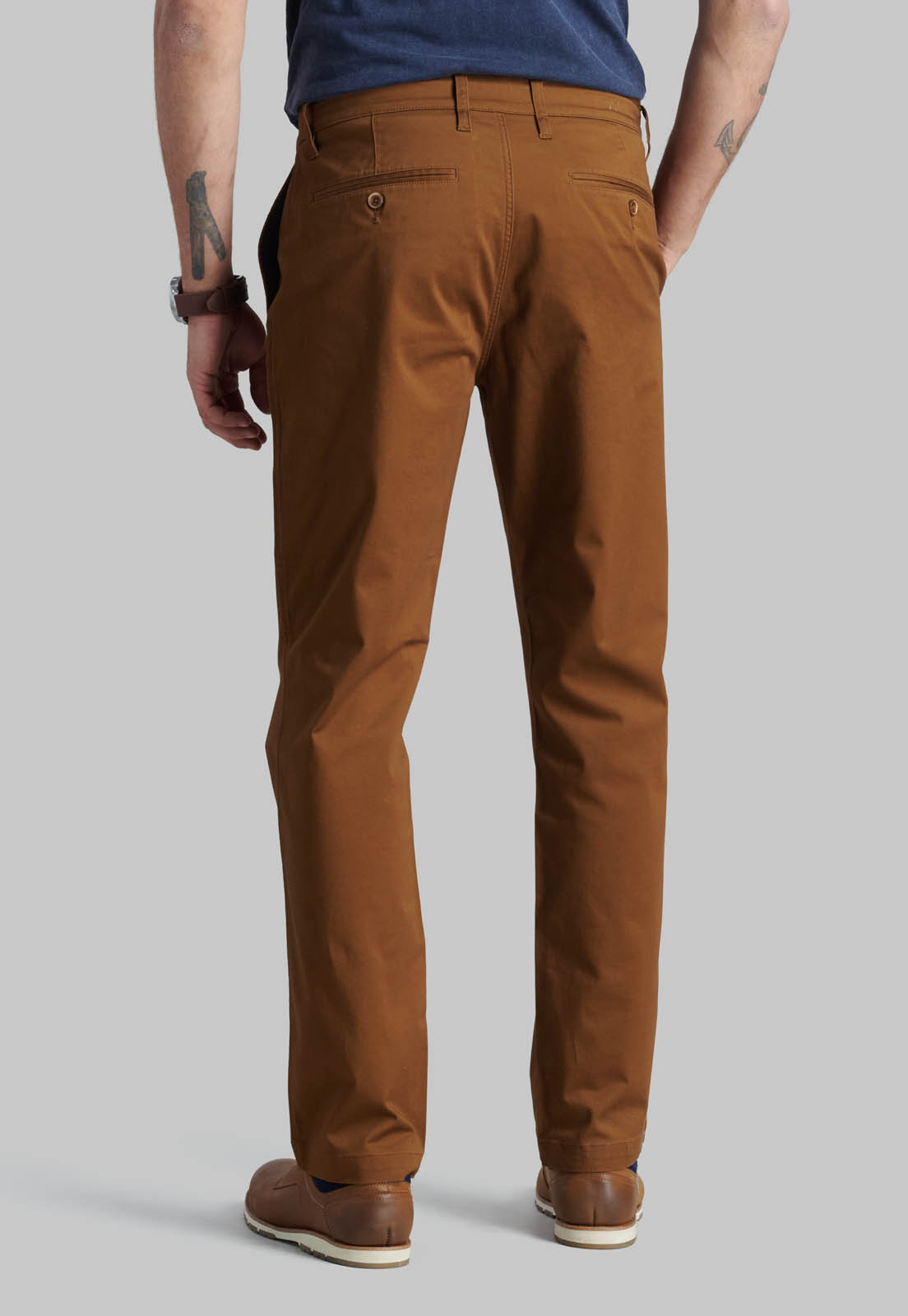PANTALON BUSINESS TWILL WITHOUT PLEATS L31 CAMEL - 4