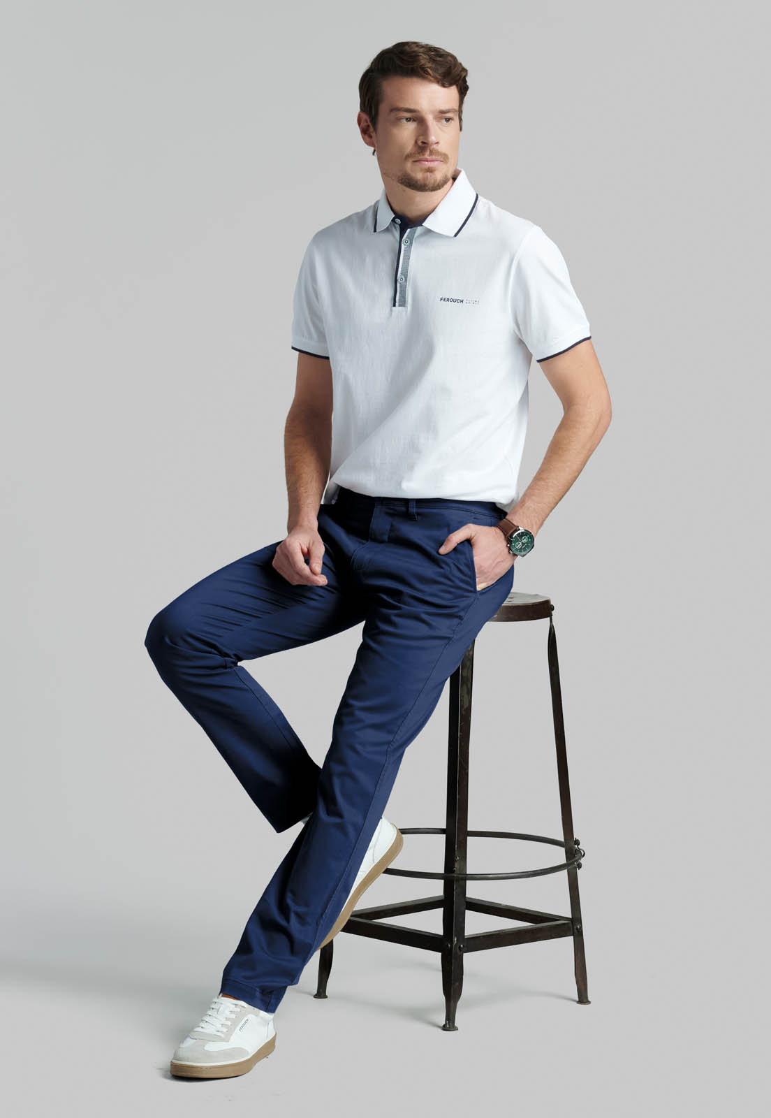 PANTALON TWILL SLIM /31 BUSINESS DK.BLUE - 5