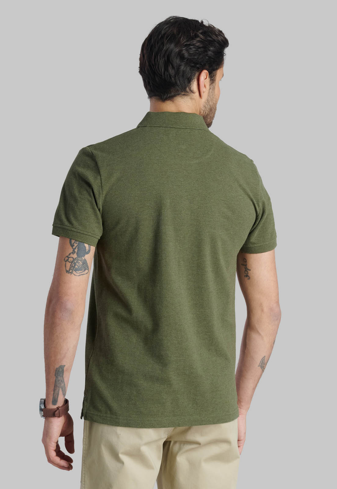 POLERA PIQUE BASICA MILITAR MELANGE - 4