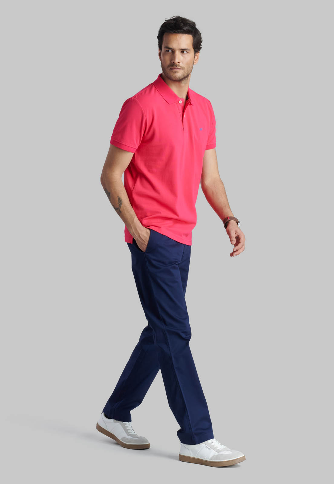 POLERA PIQUE BASICA FUCSIA - 2
