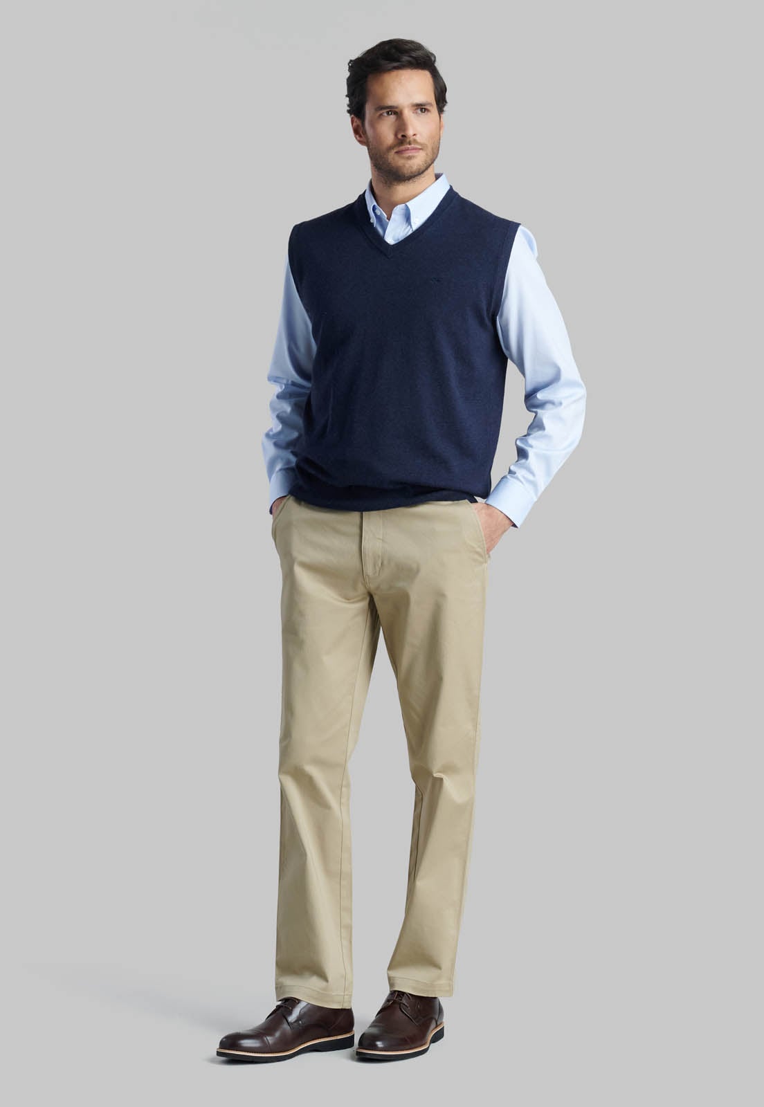 SWEATER NAVY SMART CASUAL W/O SLEEVE - 2