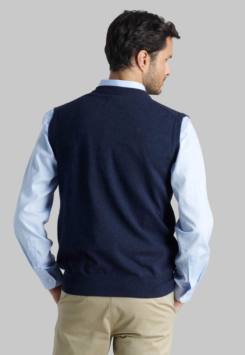 SWEATER NAVY SMART CASUAL W/O SLEEVE - 4