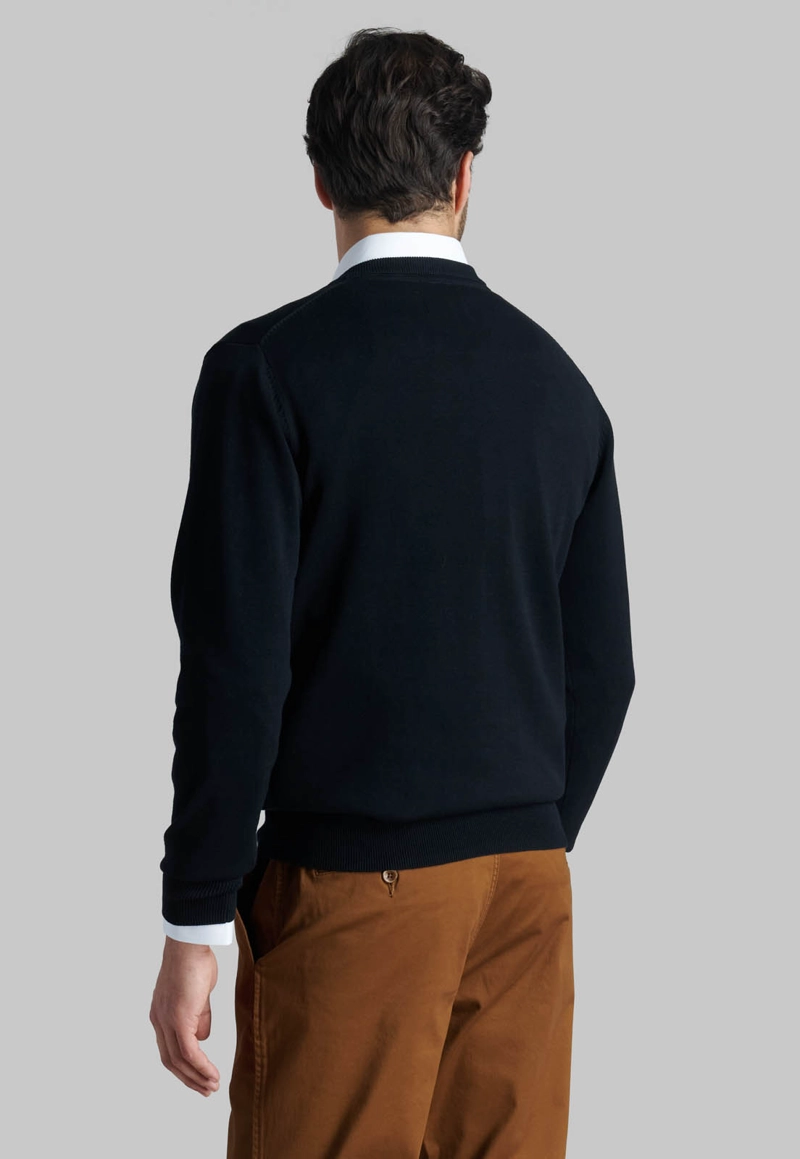 SWEATER V NECK SOLIDO BLACK - 4