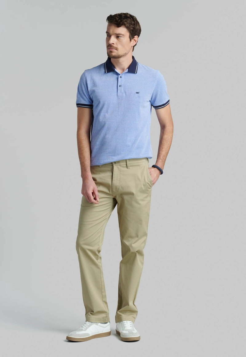 PANTALON BUSINESS TWILL WITHOUT PLEATS L/31 KHAKI - 2