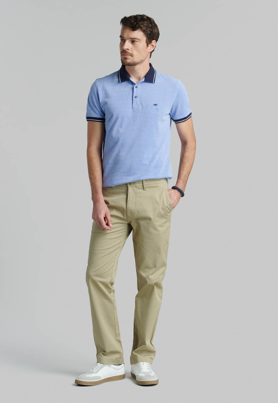 PANTALON BUSINESS TWILL WITHOUT PLEATS L/31 KHAKI - 2