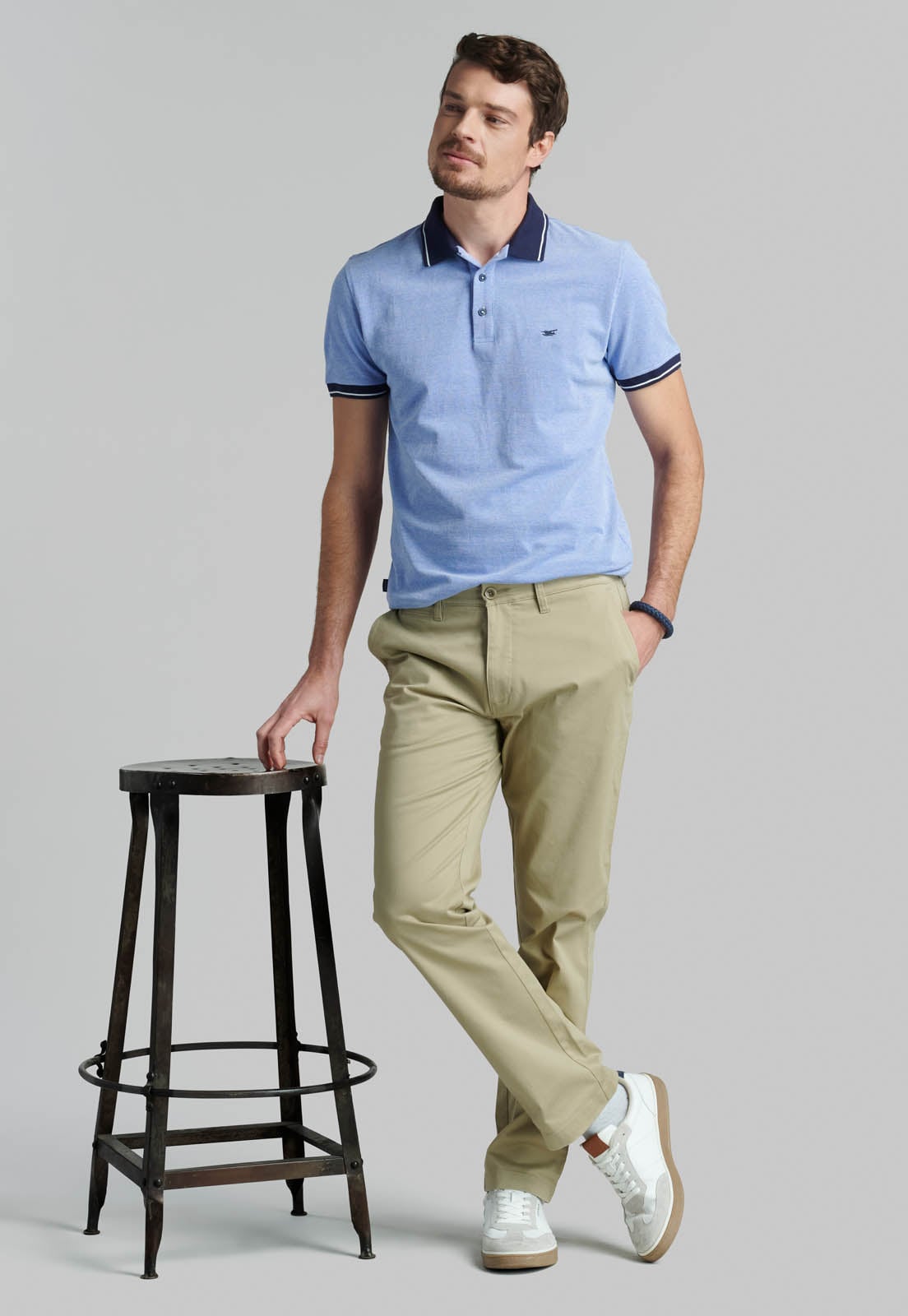 PANTALON BUSINESS TWILL WITHOUT PLEATS L/31 KHAKI - 5