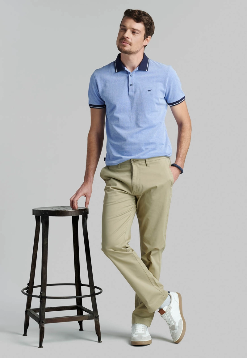 PANTALON BUSINESS TWILL WITHOUT PLEATS L/31 KHAKI - 5