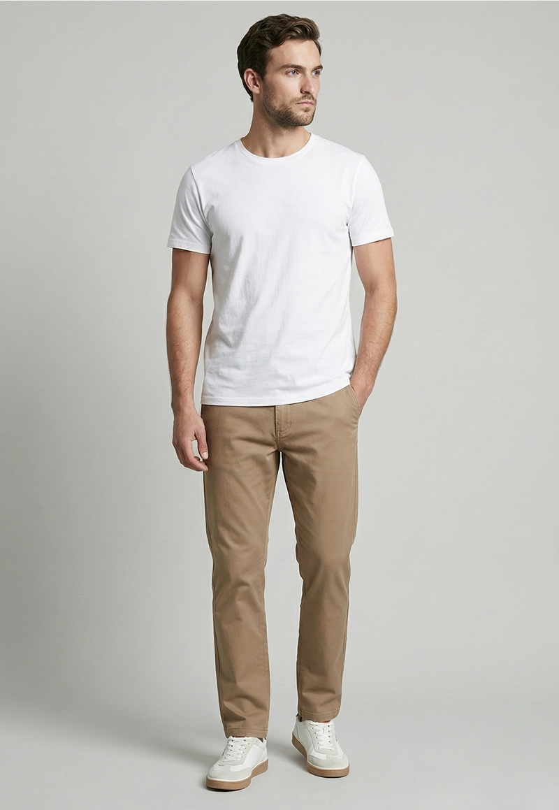 PANTALON SLIM TWILL L/33 KHAKI - 2