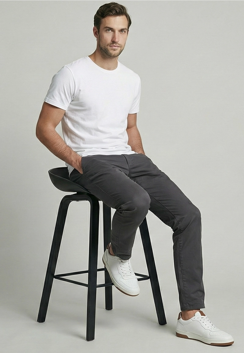 PANTALON TWILL SLIM /31 DK GREY - 5
