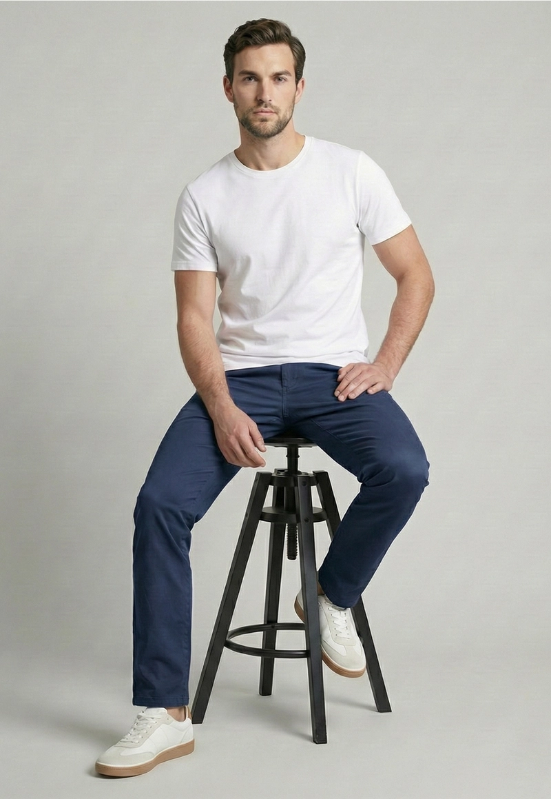 PANTALON SLIM TWILL L/33 STEEL - 5