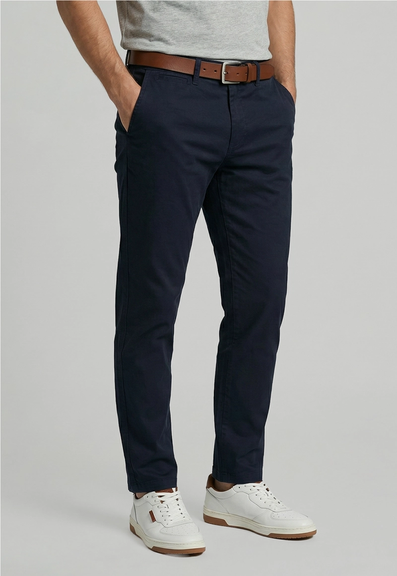 PANTALON TWILL SLIM /31 NAVY - 1