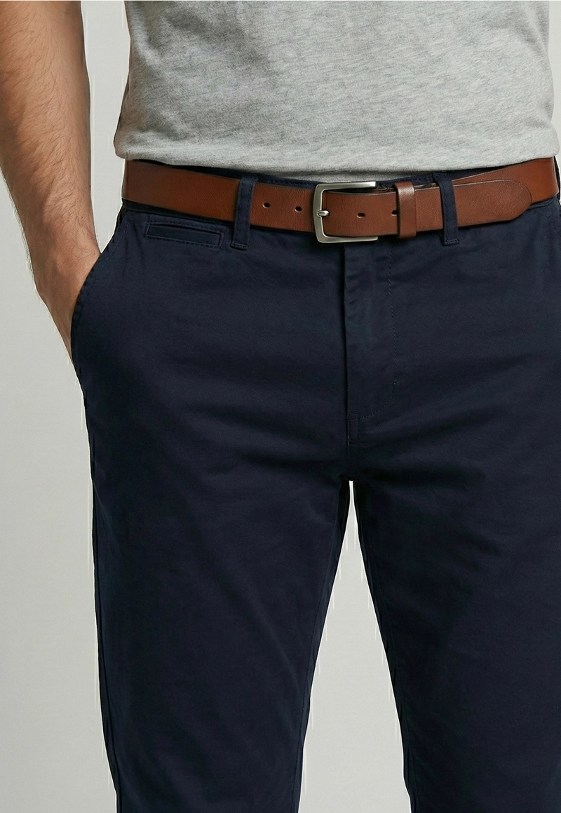 PANTALON TWILL SLIM /31 NAVY - 3