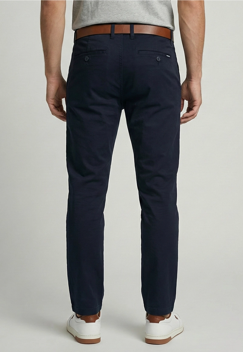 PANTALON TWILL SLIM /31 NAVY - 4