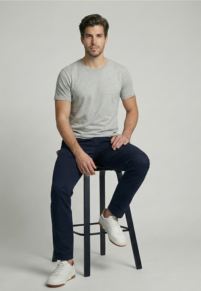 PANTALON TWILL SLIM /31 NAVY - 5