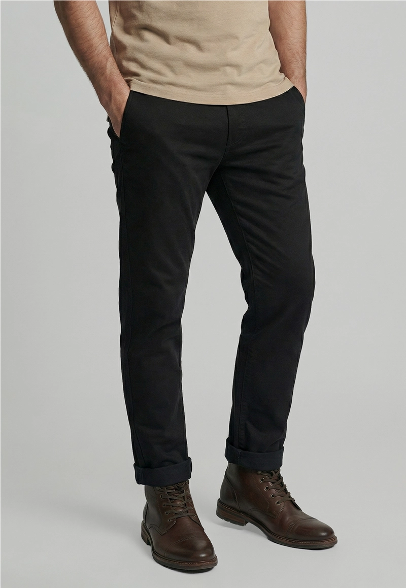 PANTALON SLIM TWILL L/31 BLACK - 1