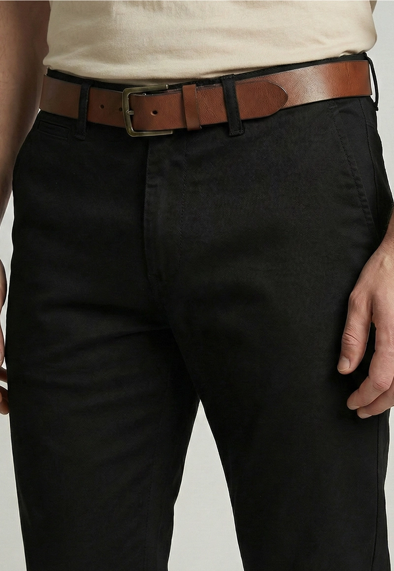 PANTALON SLIM TWILL L/31 BLACK - 3