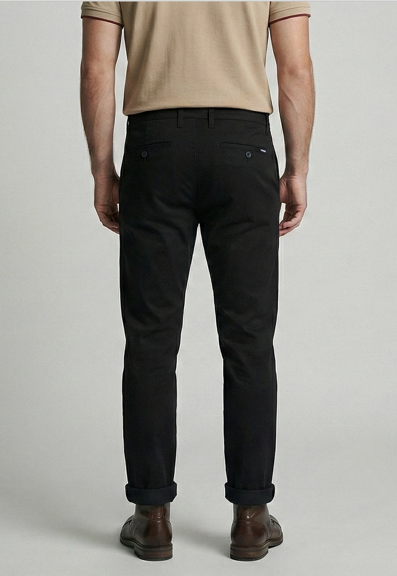 PANTALON SLIM TWILL L/31 BLACK - 4