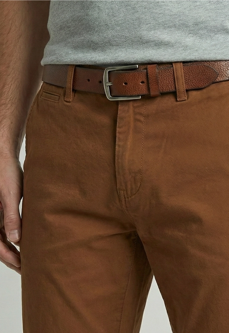 PANTALON TWILL WITHOUT PLEATS L/33 LT  CAMEL - 3