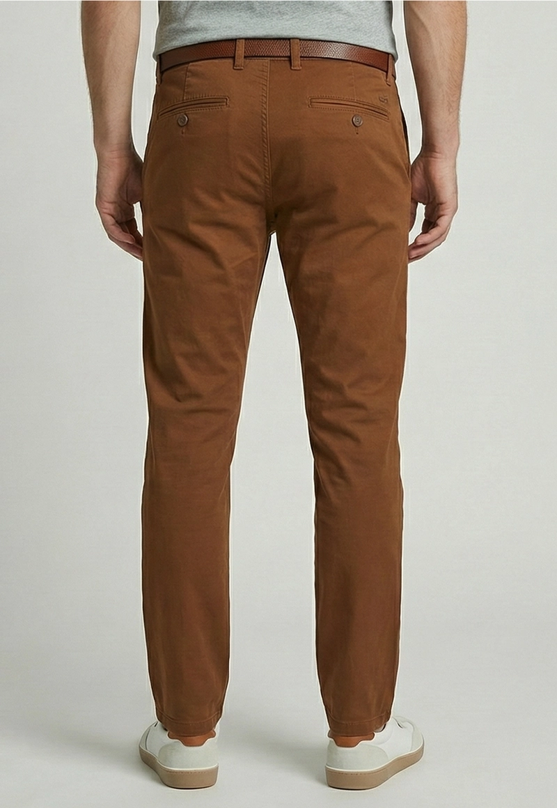PANTALON TWILL WITHOUT PLEATS L/33 LT  CAMEL - 4