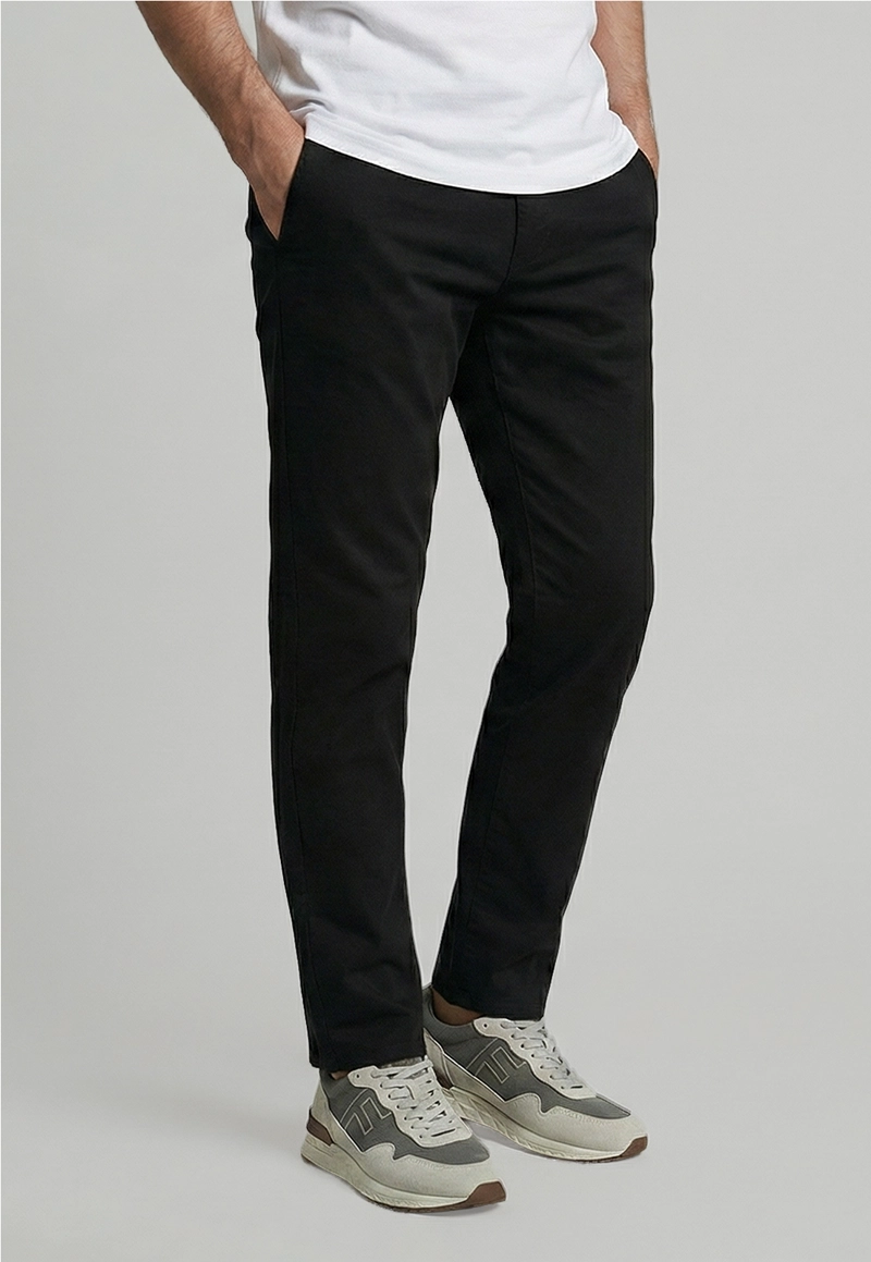 PANTALON SLIM TWILL L/33 BLACK - 1