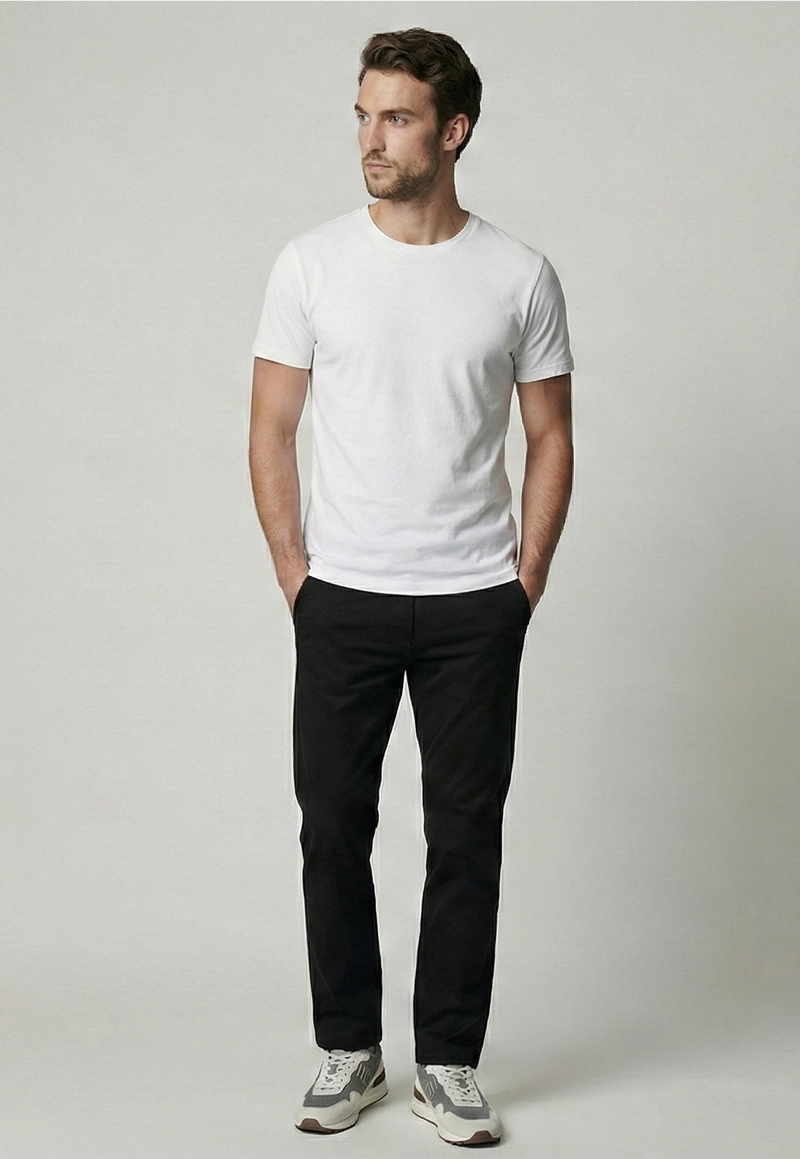 PANTALON SLIM TWILL L/33 BLACK - 2