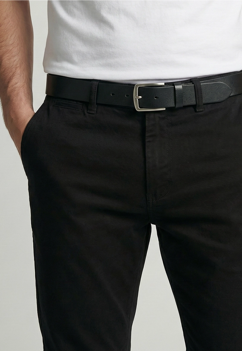 PANTALON SLIM TWILL L/33 BLACK - 3