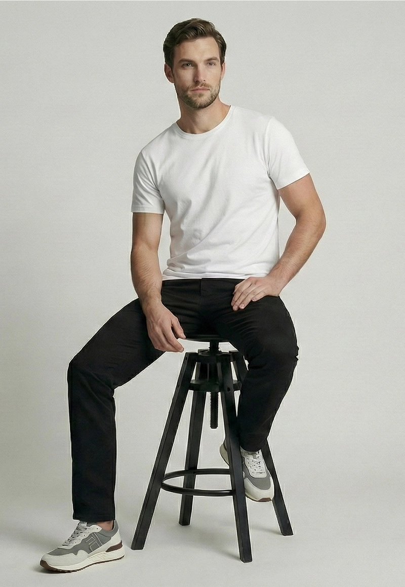 PANTALON SLIM TWILL L/33 BLACK - 5