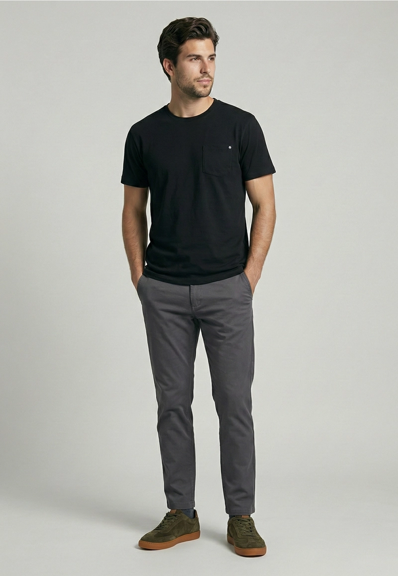 PANTALON TWILL SLIM /33 DK GREY - 2