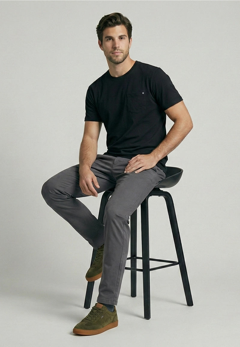 PANTALON TWILL SLIM /33 DK GREY - 5