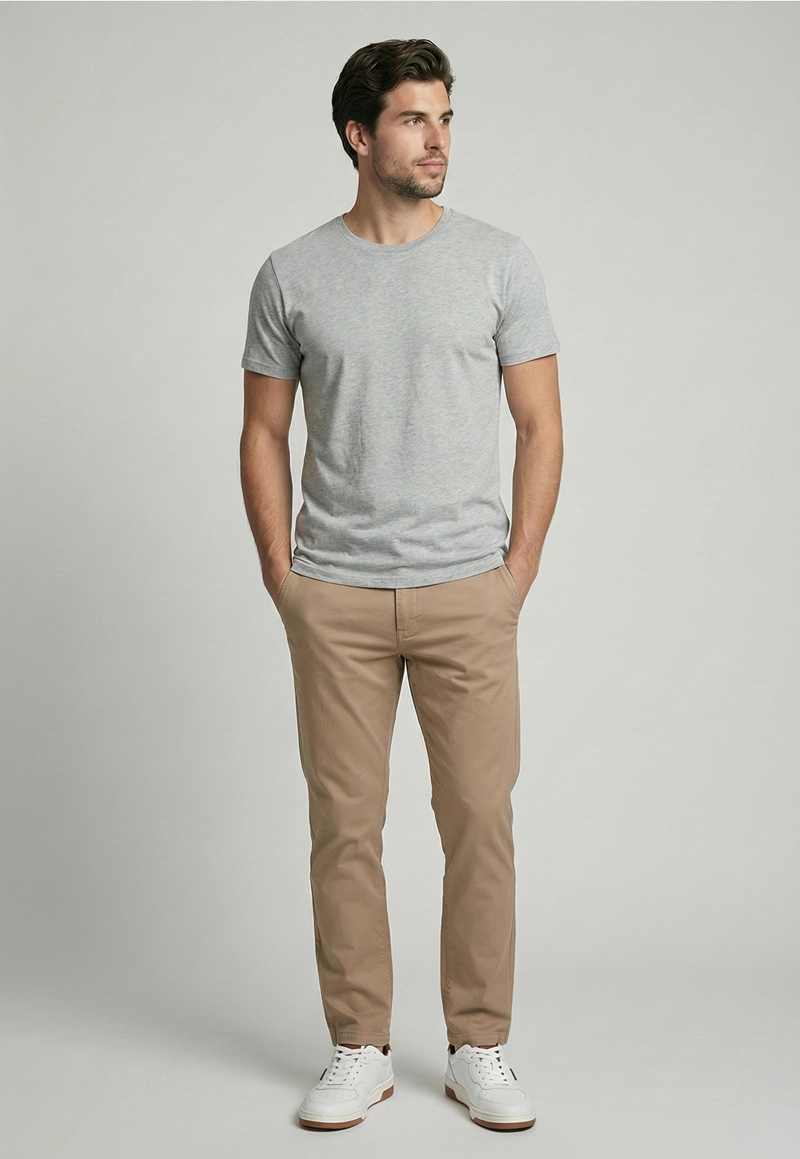 PANTALON SLIM TWILL L/31 KHAKI - 2