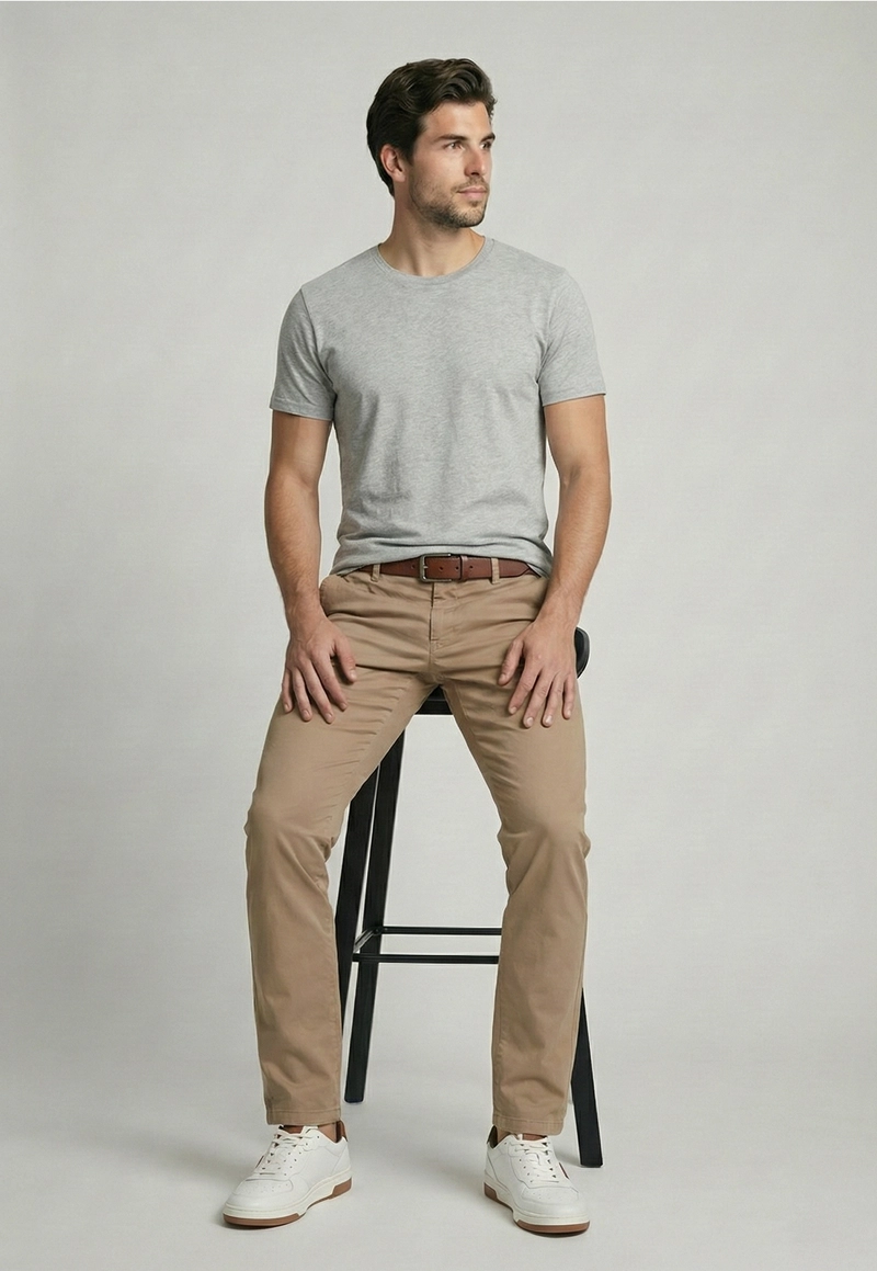 PANTALON SLIM TWILL L/31 KHAKI - 5