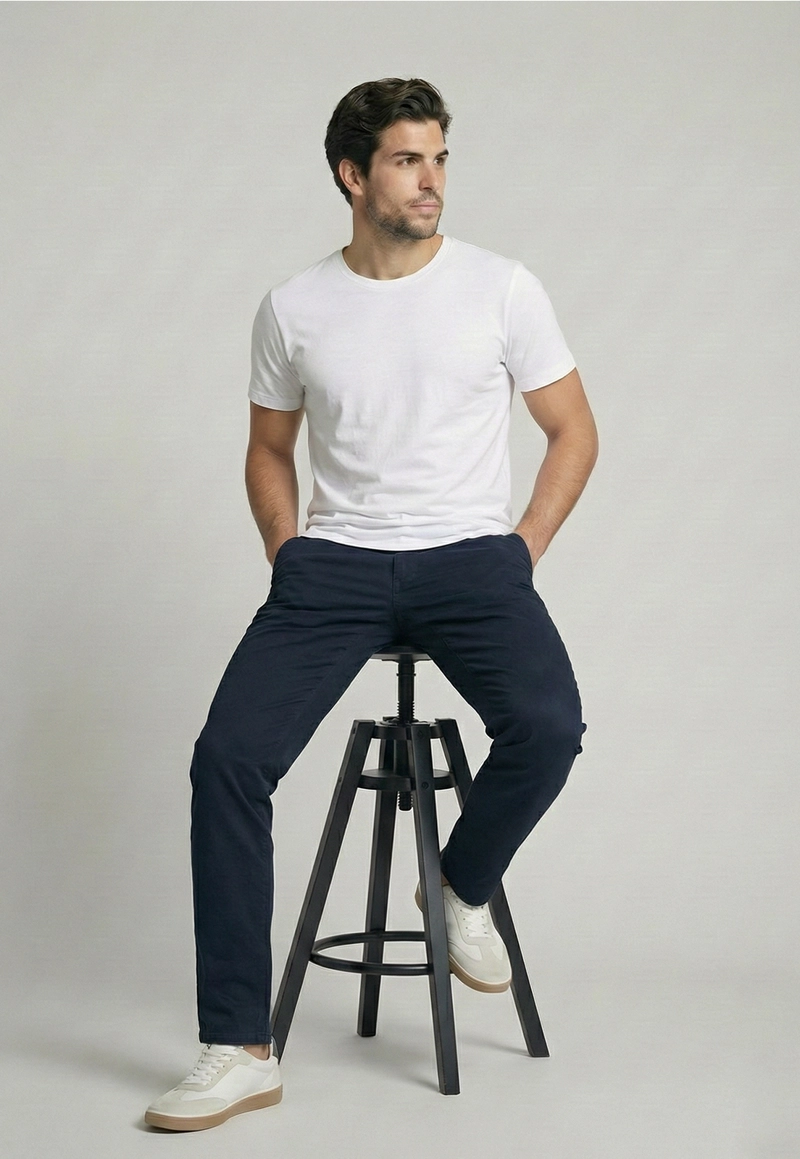 PANTALON SLIM TWILL L/33 NAVY - 5