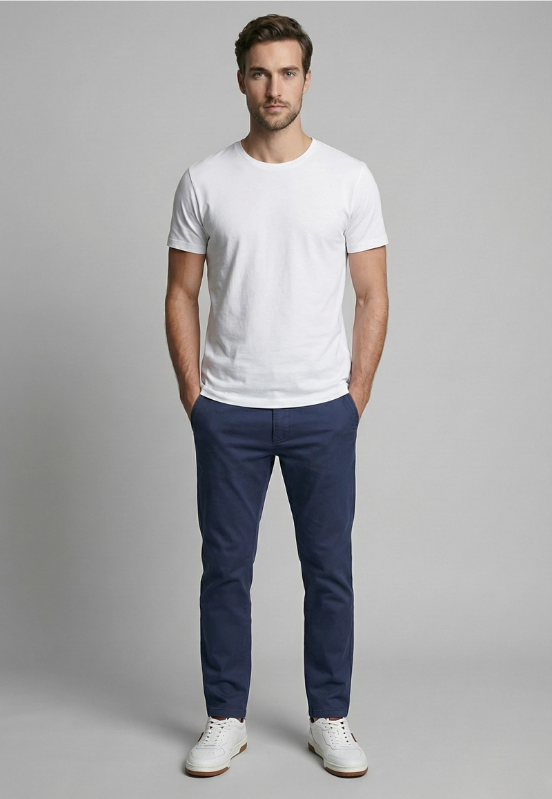 PANTALON SLIM TWILL L/31 STEEL - 2