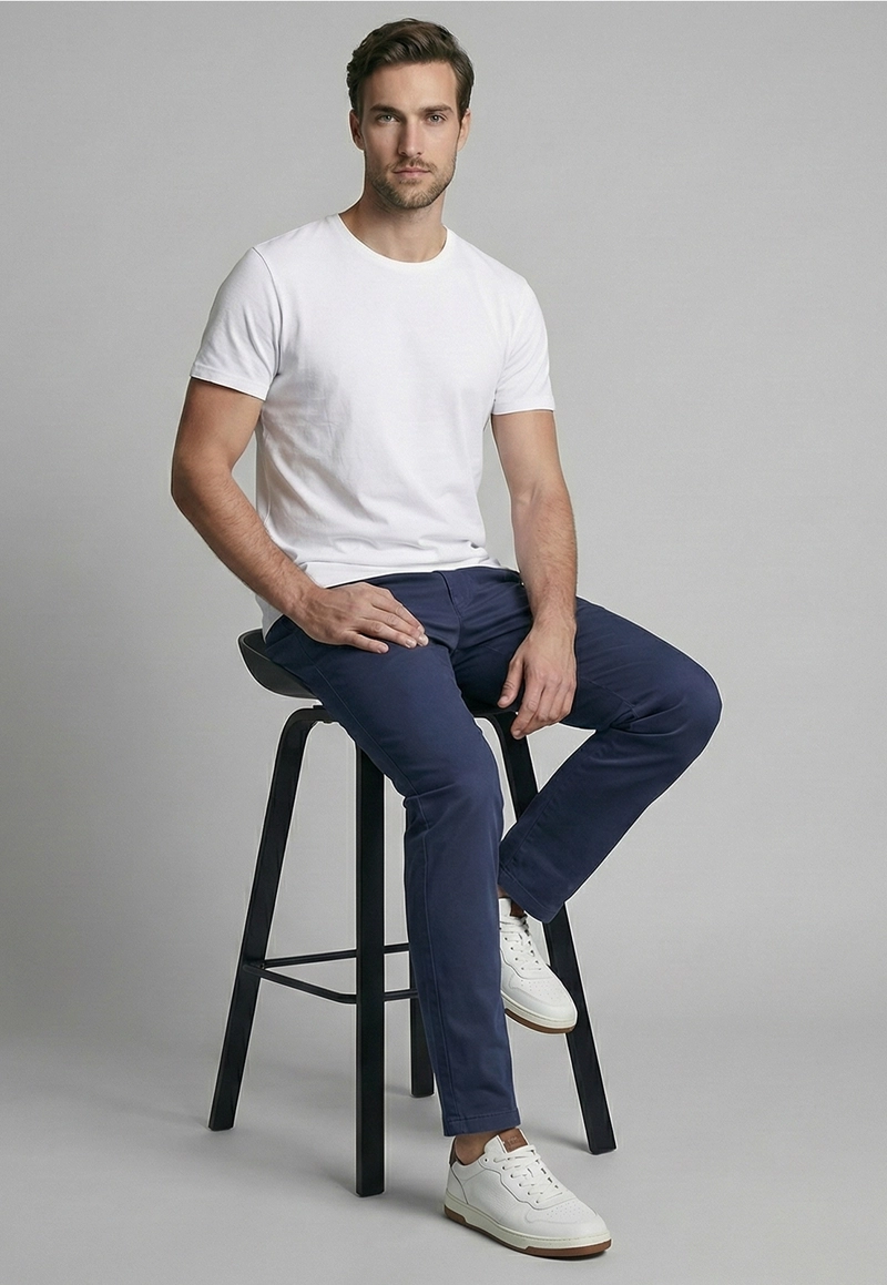 PANTALON SLIM TWILL L/31 STEEL - 5